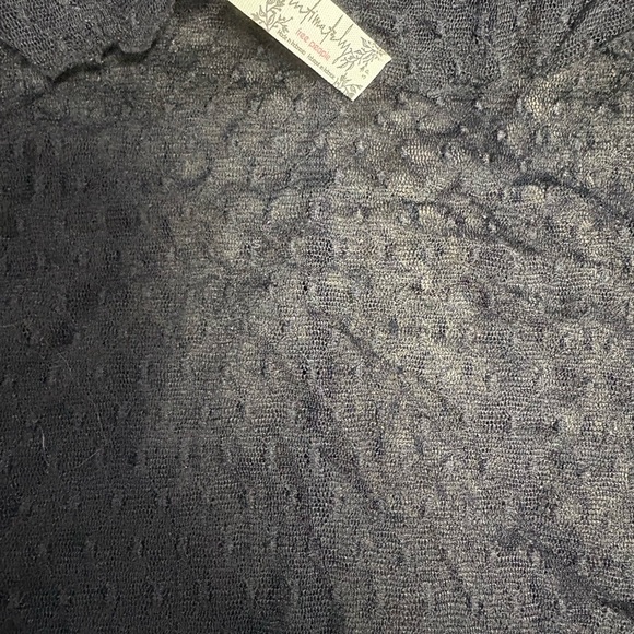 Free People Black Sheer Blouse - Picture 3 of 4